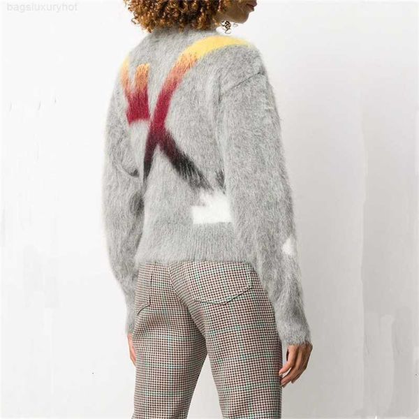 men sweater 21 autumn offs styles style ow white mohair crew neck gradient sleeve arrow short slim knit women's, White;black
men sweater 21 autumn offs styles style ow white mohair crew neck gradient sleeve arrow short slim knit women's, White;black