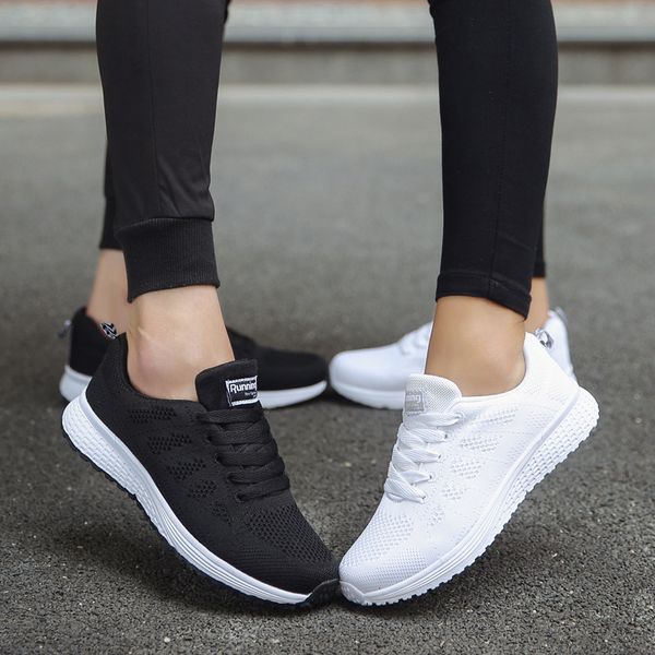 dress shoes fashion women casual breathable walking mesh flat men white sneakers tenis feminino female 230211, Black
dress shoes fashion women casual breathable walking mesh flat men white sneakers tenis feminino female 230211, Black