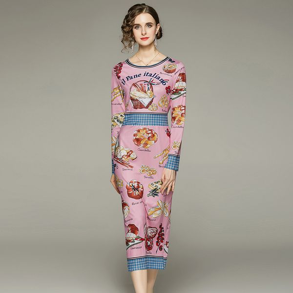 2023 slim bag hip pink dress long sleeve high street print skinny women designer dresses fashion style spring autumn office ladies o-neck sw, Black;gray
2023 slim bag hip pink dress long sleeve high street print skinny women designer dresses fashion style spring autumn office ladies o-neck sw, Black;gray