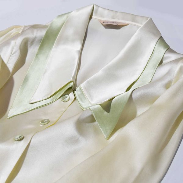 19 mm silk pajama suit for women light french style sweet pointed collar bubble sleeves mulberry can be worn externally new for
19 mm silk pajama suit for women light french style sweet pointed collar bubble sleeves mulberry can be worn externally new for