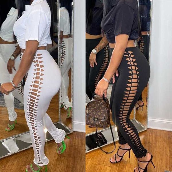 womens clothes casual designer leggings pencil pants new stretch holes small crowd personalized, Black
womens clothes casual designer leggings pencil pants new stretch holes small crowd personalized, Black