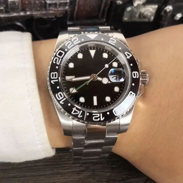 with original box mens wristwatch black ceramic bezel stainless steel pepsi watch automatic movement limited jubilee master montre femme, Slivery;brown
with original box mens wristwatch black ceramic bezel stainless steel pepsi watch automatic movement limited jubilee master montre femme, Slivery;brown