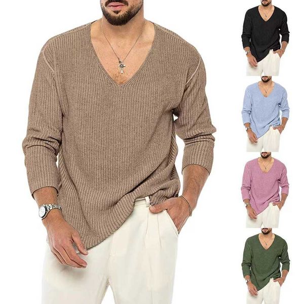 mens casual v-neck solid sweater autumn winter fashion knitted pullover for men 2022 harajuku long sleeve jumper streetwear, White;black
mens casual v-neck solid sweater autumn winter fashion knitted pullover for men 2022 harajuku long sleeve jumper streetwear, White;black