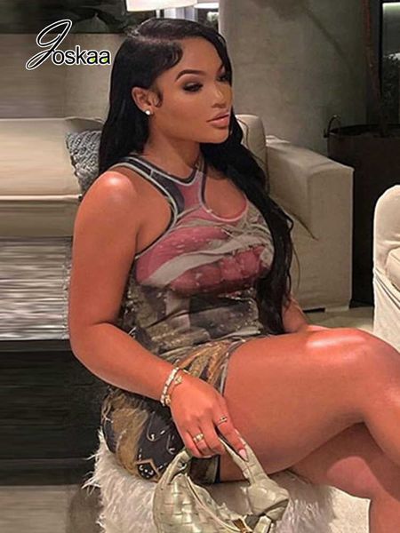 party dresses joskaa printing round neck sleeveless mini summer dresses women 2022 elegant party night clubwear hollow out bodycon dress t23, White;black
party dresses joskaa printing round neck sleeveless mini summer dresses women 2022 elegant party night clubwear hollow out bodycon dress t23, White;black