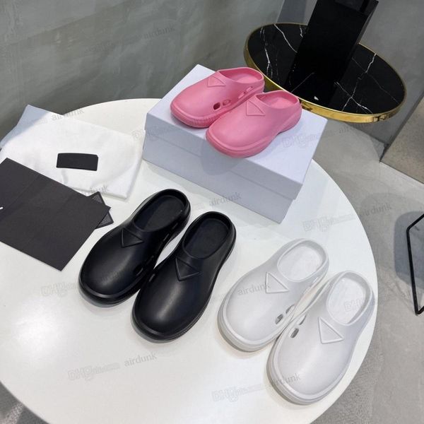 with box foam rubber triangle logo platform prad pradas slippers for women classic summer beach shoes retro sandals famous designer woman mu, Black
with box foam rubber triangle logo platform prad pradas slippers for women classic summer beach shoes retro sandals famous designer woman mu, Black