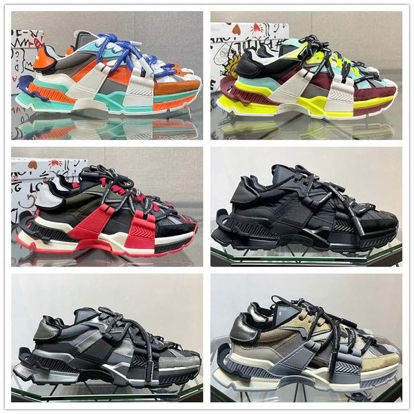 with box designer shoes designer brand men womens platform casual shoes dolces & gabbanas dg-daymaster stitching material women sneakers sup, Black
with box designer shoes designer brand men womens platform casual shoes dolces & gabbanas dg-daymaster stitching material women sneakers sup, Black