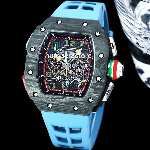65-01 carbon fiber tpt automatic mens watch luxury watches transparent dial sapphire crystal water resistance blue rubber strap 6 colors, Slivery;brown
65-01 carbon fiber tpt automatic mens watch luxury watches transparent dial sapphire crystal water resistance blue rubber strap 6 colors, Slivery;brown