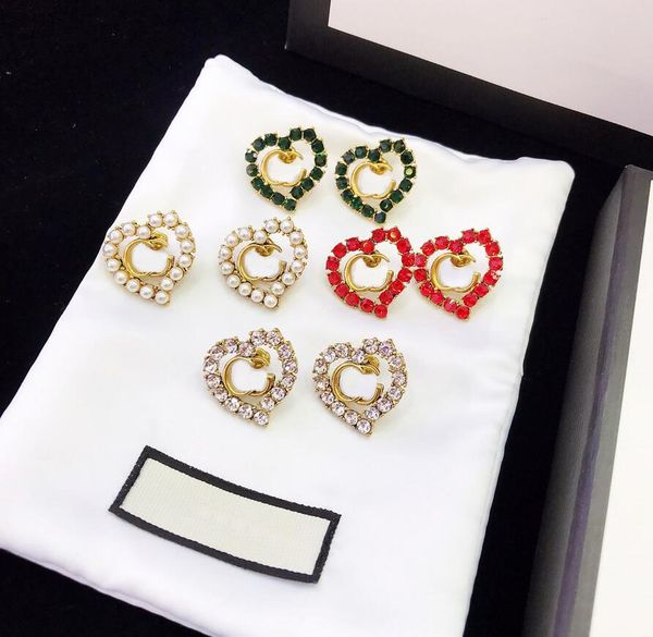 luxury designer diamond heart letter earring stud fashion earrings for women couple gift jewelry party wedding jewelry with box, Golden;silver
luxury designer diamond heart letter earring stud fashion earrings for women couple gift jewelry party wedding jewelry with box, Golden;silver