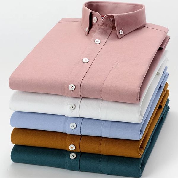 men's casual shirts 100 cotton oxford man long sleeve slim fit dress for male business shirt camisa social blouse 230211, White;black
men's casual shirts 100 cotton oxford man long sleeve slim fit dress for male business shirt camisa social blouse 230211, White;black