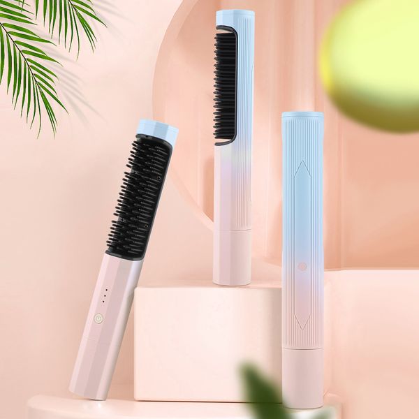 hair straighteners professional wireless electric brush straightening fast heating comb usb charge curling dryer styling tools 230211, Black
hair straighteners professional wireless electric brush straightening fast heating comb usb charge curling dryer styling tools 230211, Black