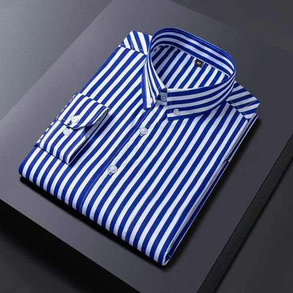 men's casual shirts mens striped long sleeve button down shirt fashion business blouse male clothing 230211, White;black
men's casual shirts mens striped long sleeve button down shirt fashion business blouse male clothing 230211, White;black