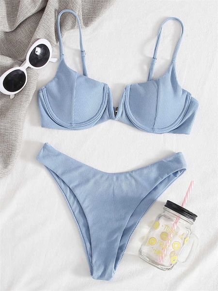 women's swimwear push up bikini thong women swimsuit 2023 new solid v neck ribbed swimwear bikinis set summer beachwear bathing suit fo, White;black
women's swimwear push up bikini thong women swimsuit 2023 new solid v neck ribbed swimwear bikinis set summer beachwear bathing suit fo, White;black