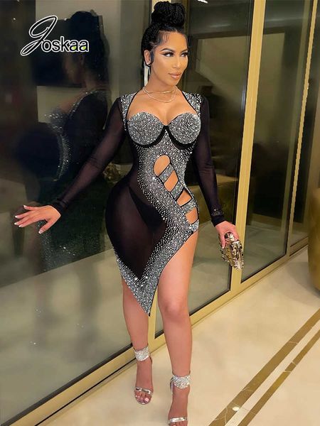 party dresses joskaa mesh see through rhinestone bodycon dress spring 2022 cut out slit midi dresses for women night club clothes t230210, White;black
party dresses joskaa mesh see through rhinestone bodycon dress spring 2022 cut out slit midi dresses for women night club clothes t230210, White;black