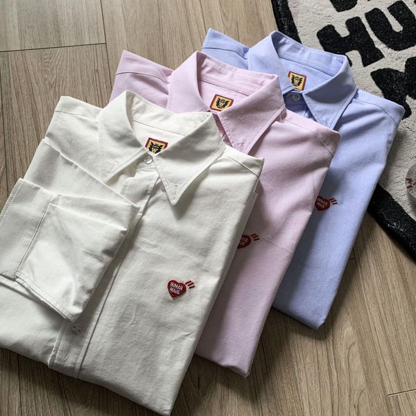 men's casual shirts human made love embroidered men women long sleeve streetwear 230211, White;black
men's casual shirts human made love embroidered men women long sleeve streetwear 230211, White;black
