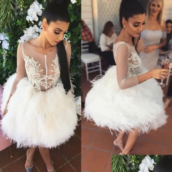 2023 3/4 long sleeves prom dresses lace applique beaded feather mini custom made ruched evening party gowns vestidos formal occasion wear pl, Black
2023 3/4 long sleeves prom dresses lace applique beaded feather mini custom made ruched evening party gowns vestidos formal occasion wear pl, Black