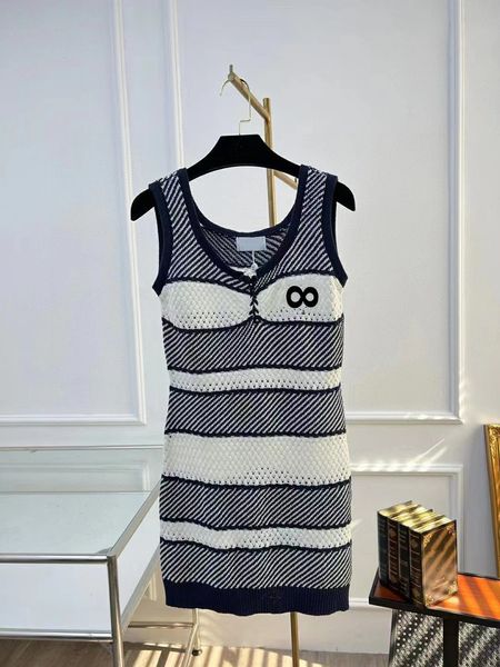 basic & casual dresses designer 23ss womens striped knitted summer sling skirts party nightclub embroidered letters lady vest dress 2 colors, Black;gray
basic & casual dresses designer 23ss womens striped knitted summer sling skirts party nightclub embroidered letters lady vest dress 2 colors, Black;gray