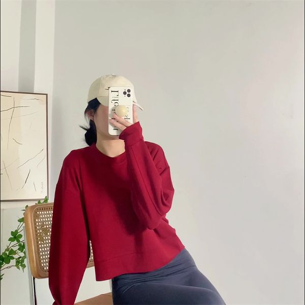 ll yoga clothes women's short style crewneck hoodie high elastic loose sports yoga fitness long sleeves
ll yoga clothes women's short style crewneck hoodie high elastic loose sports yoga fitness long sleeves