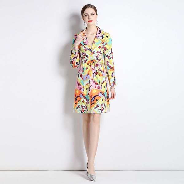 2023 fashion print women trench coats long sleeve lapel classic casual designer yellow windbreaker vacation party ladies lapel outerwear spr, Tan;black
2023 fashion print women trench coats long sleeve lapel classic casual designer yellow windbreaker vacation party ladies lapel outerwear spr, Tan;black