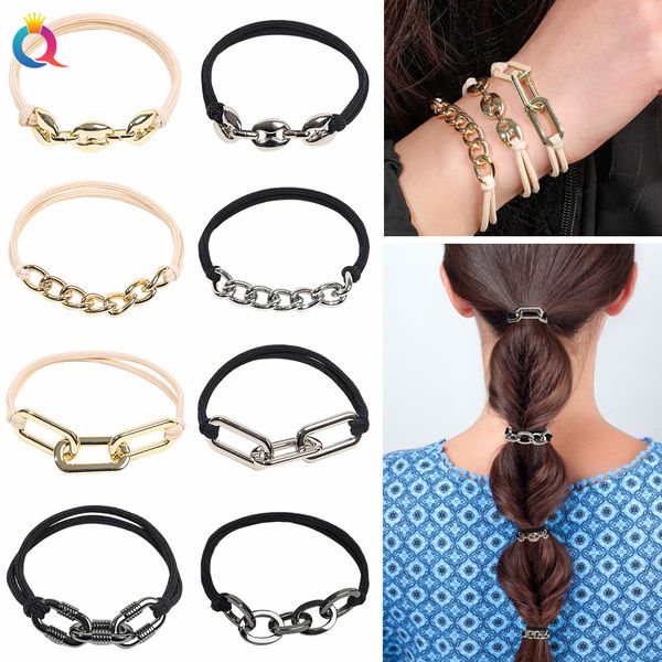 fashion metal circle ponytail holder set ribbon hair ropes gothic punk gold color elastic hair ties hair accessories for women girls 1595, Slivery;white
fashion metal circle ponytail holder set ribbon hair ropes gothic punk gold color elastic hair ties hair accessories for women girls 1595, Slivery;white