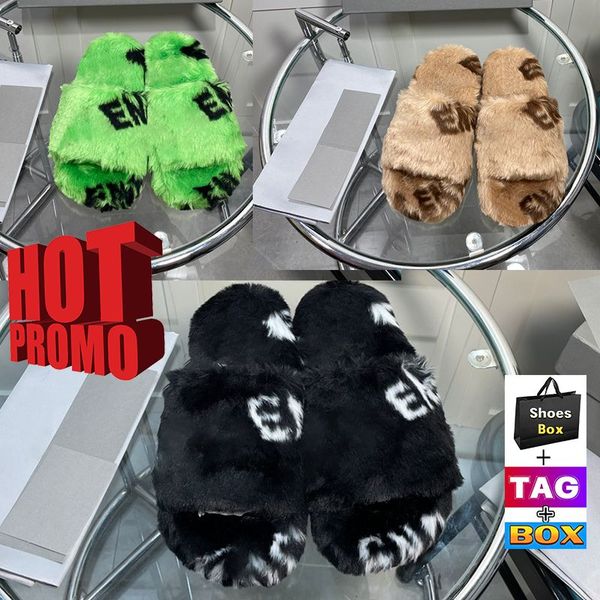 with box allover logo furry slippers plush slide men women fur fluffy sandals warm winter slipper flat indoor man womans slides comfortab ku, Black
with box allover logo furry slippers plush slide men women fur fluffy sandals warm winter slipper flat indoor man womans slides comfortab ku, Black