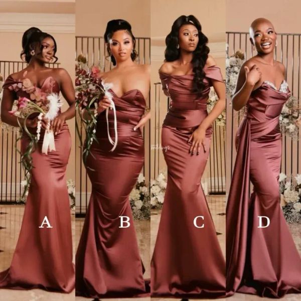 2023 satin bridesmaid dresses mermaid lace applique sweetheart one shoulder neck sleeveless beach plus size wedding guest gowns custom made, White;pink
2023 satin bridesmaid dresses mermaid lace applique sweetheart one shoulder neck sleeveless beach plus size wedding guest gowns custom made, White;pink