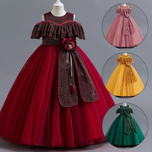 vintage princess flower girls dresses lace off-shoulder special occasion for weddings ball gown kids pageant gowns communion dresses sequine, White;blue
vintage princess flower girls dresses lace off-shoulder special occasion for weddings ball gown kids pageant gowns communion dresses sequine, White;blue