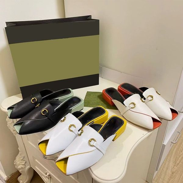 with box designer women slippers square toes loafers genuine leather flats shoes with buckle hg, Black
with box designer women slippers square toes loafers genuine leather flats shoes with buckle hg, Black