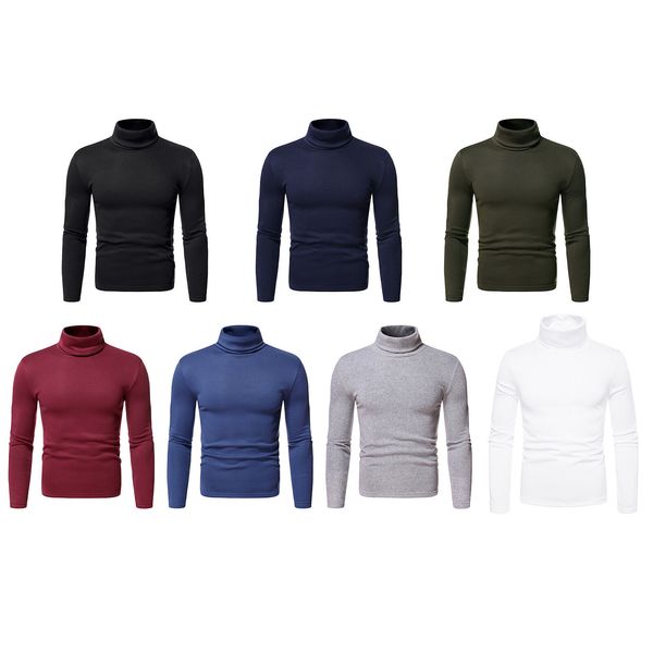 mens casual high neck t-shirt warm long sleeve pullover solid color shirts, White;black
mens casual high neck t-shirt warm long sleeve pullover solid color shirts, White;black
