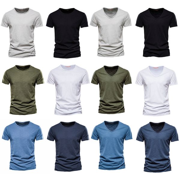 mens v neck/round neck slim fit t-shirt solid color short sleeve pullover, White;black
mens v neck/round neck slim fit t-shirt solid color short sleeve pullover, White;black