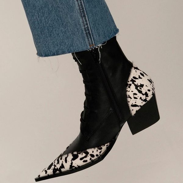 winter leopard print boots women fashion pointed toe thick heel combat booties shoes, Black
winter leopard print boots women fashion pointed toe thick heel combat booties shoes, Black