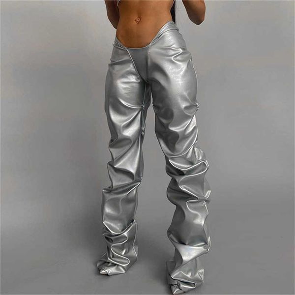 women's pants capris wind 2021 autumn women's new fashion pleated pu leather low waist street pat straight casual pants t230210, Black;white
women's pants capris wind 2021 autumn women's new fashion pleated pu leather low waist street pat straight casual pants t230210, Black;white