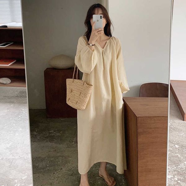 cotton pyjamas women's large cotton long sleeved korean style home clothes roving dress can be worn outside
cotton pyjamas women's large cotton long sleeved korean style home clothes roving dress can be worn outside