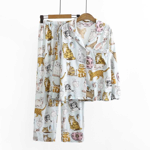 strict selection of 2023 spring new cotton silk cute cat student home suit korean loose casual pajamas
strict selection of 2023 spring new cotton silk cute cat student home suit korean loose casual pajamas