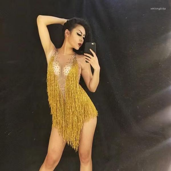 stage wear glisten beads costume women sparkly gold tassel bodysuit rhinestones outfit one-piece dance costumes for singers, Black;red
stage wear glisten beads costume women sparkly gold tassel bodysuit rhinestones outfit one-piece dance costumes for singers, Black;red