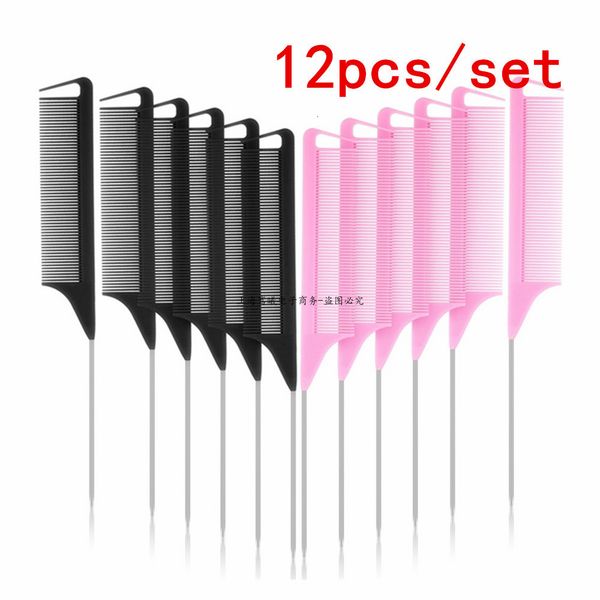 hair brushes 12 pieces parting comb for braids teasing combs with stainless steel pintail styling dressing color choose 230211, Silver
hair brushes 12 pieces parting comb for braids teasing combs with stainless steel pintail styling dressing color choose 230211, Silver
