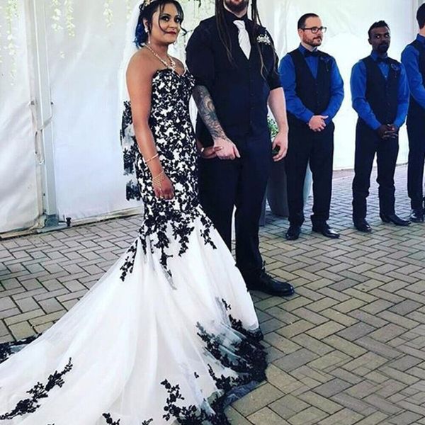 elegant black lace mermaid wedding dress 2023 vintage plus size gothic garden wedding dresses sweetheart corset bride for women hippie robes, White
elegant black lace mermaid wedding dress 2023 vintage plus size gothic garden wedding dresses sweetheart corset bride for women hippie robes, White