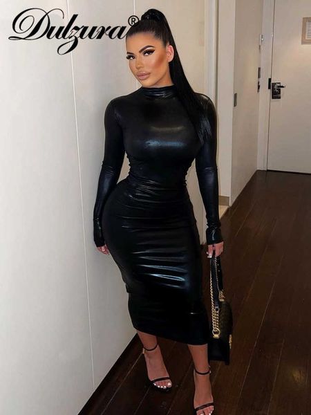 casual dresses dulzura autumn pu faux leather y2k clothes long sleeve bodycon midi dresses for women 2022 club party streetwear outfits t230, Black;gray
casual dresses dulzura autumn pu faux leather y2k clothes long sleeve bodycon midi dresses for women 2022 club party streetwear outfits t230, Black;gray