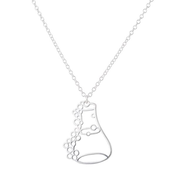 10pcs erlenmeyer flask bottle necklace chemistry laboratory conical chemical molecule measuring potion cup choker graduation wish lucky gift, Silver
10pcs erlenmeyer flask bottle necklace chemistry laboratory conical chemical molecule measuring potion cup choker graduation wish lucky gift, Silver