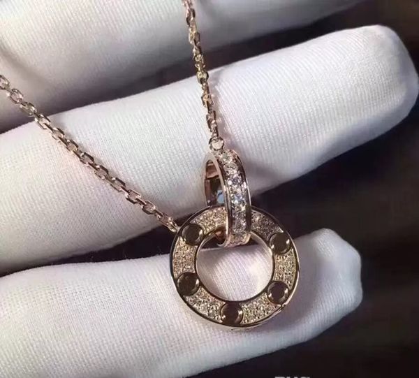 fashion classic designer necklace pendant necklace lovers jewelry men and women double ring full diamond two rows of diamond pendant love, Silver
fashion classic designer necklace pendant necklace lovers jewelry men and women double ring full diamond two rows of diamond pendant love, Silver
