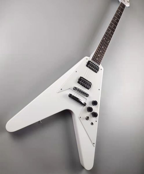 electric guitar white flying v silver accessories mahogany in stock imported paint fast package
electric guitar white flying v silver accessories mahogany in stock imported paint fast package