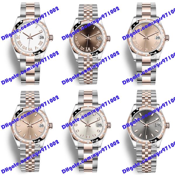 6 model watch 2813 sports automatic pink watch 278341rbr 31mm brown roman dial diamond watch rose gold stainless steel strap sapphire glass, Slivery;brown
6 model watch 2813 sports automatic pink watch 278341rbr 31mm brown roman dial diamond watch rose gold stainless steel strap sapphire glass, Slivery;brown