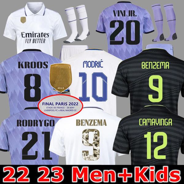 2023 benzema finals soccer jerseys 21 22 23 football shirt real madrids camavinga alaba modric valverde fourth camiseta men and kids 2022, Black;yellow
2023 benzema finals soccer jerseys 21 22 23 football shirt real madrids camavinga alaba modric valverde fourth camiseta men and kids 2022, Black;yellow