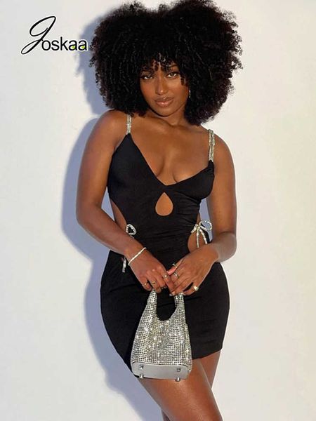 party dresses joskaa v-neck spaghetti strap sleeveless mini dresses women hollow out bandage backless black dress autumn 2022 streetwear t23, White;black
party dresses joskaa v-neck spaghetti strap sleeveless mini dresses women hollow out bandage backless black dress autumn 2022 streetwear t23, White;black
