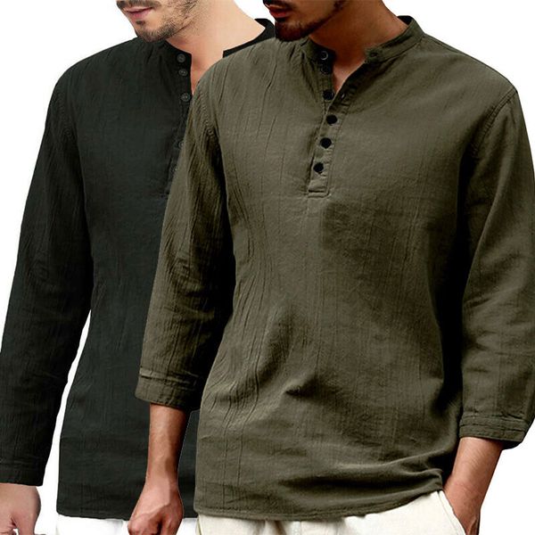 mens solid long sleeve button henley neck pullover shirts casual t-shirt, White;black
mens solid long sleeve button henley neck pullover shirts casual t-shirt, White;black