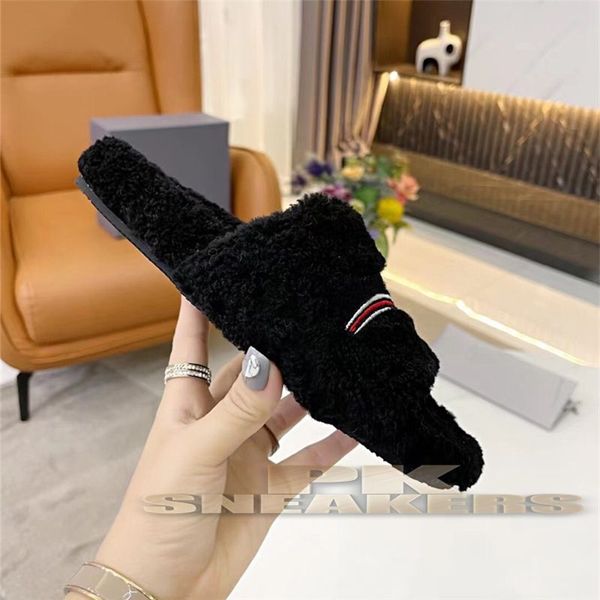 with box women's classics designer fuzzy slipper lady fashion comfortable fluffy pantoufle fur slide shoes furry embroidery wool slip z, Black
with box women's classics designer fuzzy slipper lady fashion comfortable fluffy pantoufle fur slide shoes furry embroidery wool slip z, Black