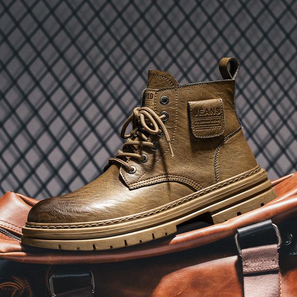 men's boots autumn and winter new high-martin boots outdoor casual short boots work clothes boots men real microfiber leather shoes men, Black
men's boots autumn and winter new high-martin boots outdoor casual short boots work clothes boots men real microfiber leather shoes men, Black