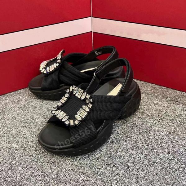 high-quality womens sandals, new style in summer, diamond square buckle mesh face, leather thick soles, sports dad genuine leather casual dr, Black
high-quality womens sandals, new style in summer, diamond square buckle mesh face, leather thick soles, sports dad genuine leather casual dr, Black