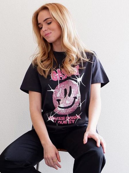 women s t shirt shiny letter print graphic t shirts 2023 summer short sleeve o neck cotton luxury tees femme casual artistic tshirts for wom, White
women s t shirt shiny letter print graphic t shirts 2023 summer short sleeve o neck cotton luxury tees femme casual artistic tshirts for wom, White