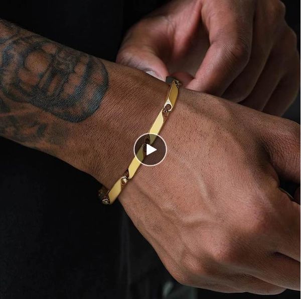 bar link baht link chain bracelet stainless steel gold plated bamboo bracelets men's jewelry guy gift, White
bar link baht link chain bracelet stainless steel gold plated bamboo bracelets men's jewelry guy gift, White