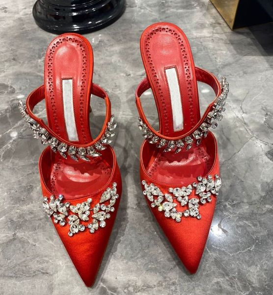 elegant brand lurum satin sandals shoes women crystal embellished mules stiletto high heel slip on lady pointed toe slippers eu35-43, Black
elegant brand lurum satin sandals shoes women crystal embellished mules stiletto high heel slip on lady pointed toe slippers eu35-43, Black